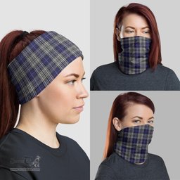Scottish Napier Clan Tartan Neck Gaiter, Tartan Bandana, Tartan Headband, Neck Warmer