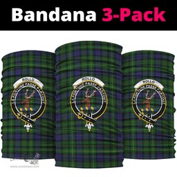 Scottish Rollo Clan Family Crest Tartan Neck Gaiter, Tartan Bandana, Tartan Headband, Neck Warmer