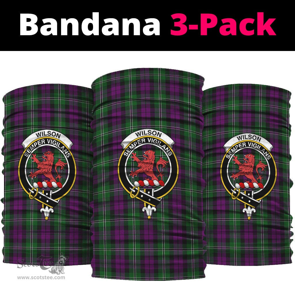 Scottish Wilson Clan Family Crest Tartan Neck Gaiter, Tartan Bandana, Tartan Headband, Neck Warmer