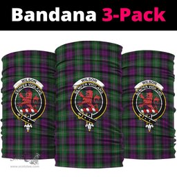 Scottish Wilson Clan Family Crest Tartan Neck Gaiter, Tartan Bandana, Tartan Headband, Neck Warmer