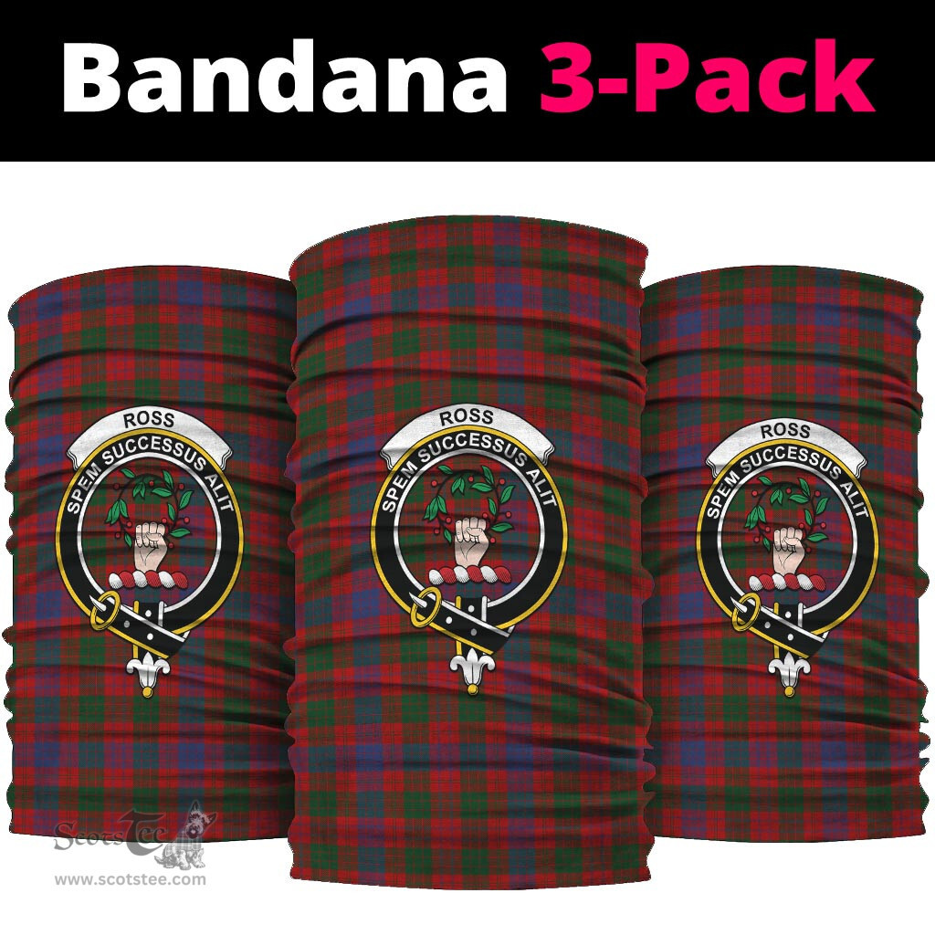 Scottish Ross Clan Family Crest Tartan Neck Gaiter, Tartan Bandana, Tartan Headband, Neck Warmer