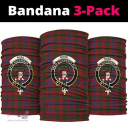 Scottish Ross Clan Family Crest Tartan Neck Gaiter, Tartan Bandana, Tartan Headband, Neck Warmer