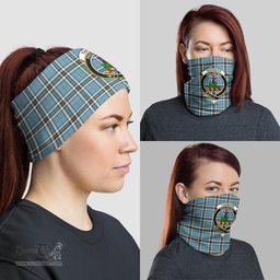 Scottish Thomson Clan Family Crest Tartan Neck Gaiter, Tartan Bandana, Tartan Headband, Neck Warmer