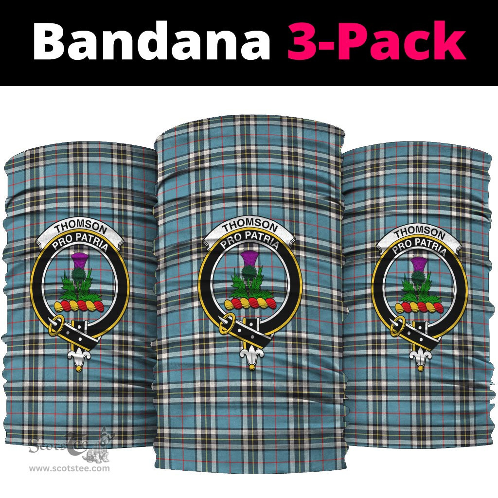 Scottish Thomson Clan Family Crest Tartan Neck Gaiter, Tartan Bandana, Tartan Headband, Neck Warmer
