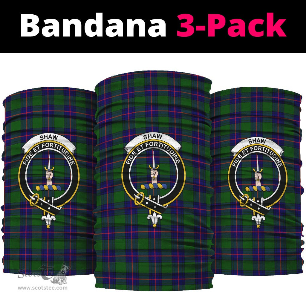 Scottish Shaw Modern Clan Family Crest Tartan Neck Gaiter, Tartan Bandana, Tartan Headband, Neck Warmer