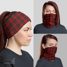 Scottish Wallace Clan Tartan Neck Gaiter, Tartan Bandana, Tartan Headband, Neck Warmer