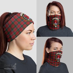 Scottish MacNaughton Clan Family Crest Tartan Neck Gaiter, Tartan Bandana, Tartan Headband, Neck Warmer