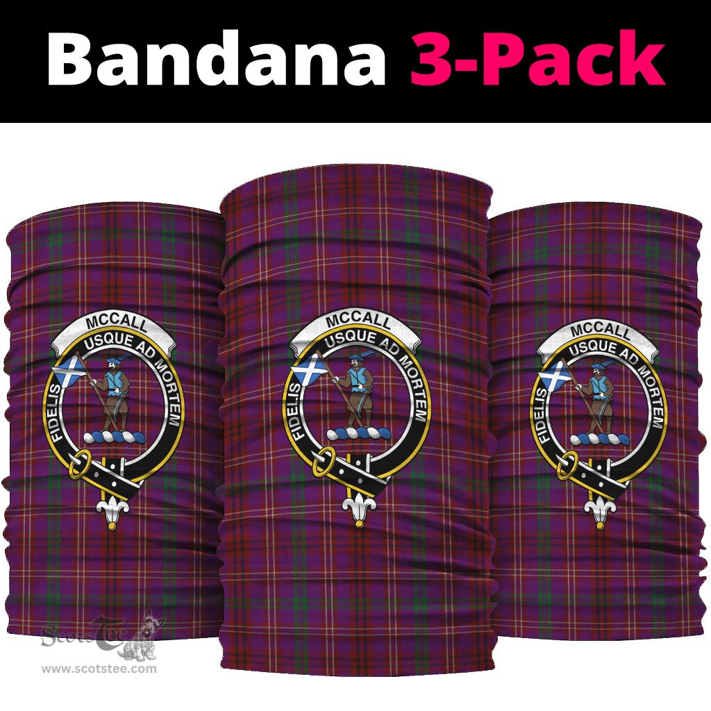 Scottish McCall (Caithness) Clan Family Crest Tartan Neck Gaiter, Tartan Bandana, Tartan Headband, Neck Warmer