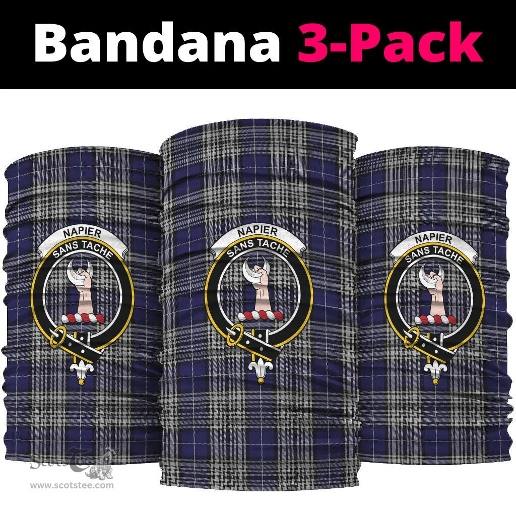 Scottish Napier Clan Family Crest Tartan Neck Gaiter, Tartan Bandana, Tartan Headband, Neck Warmer