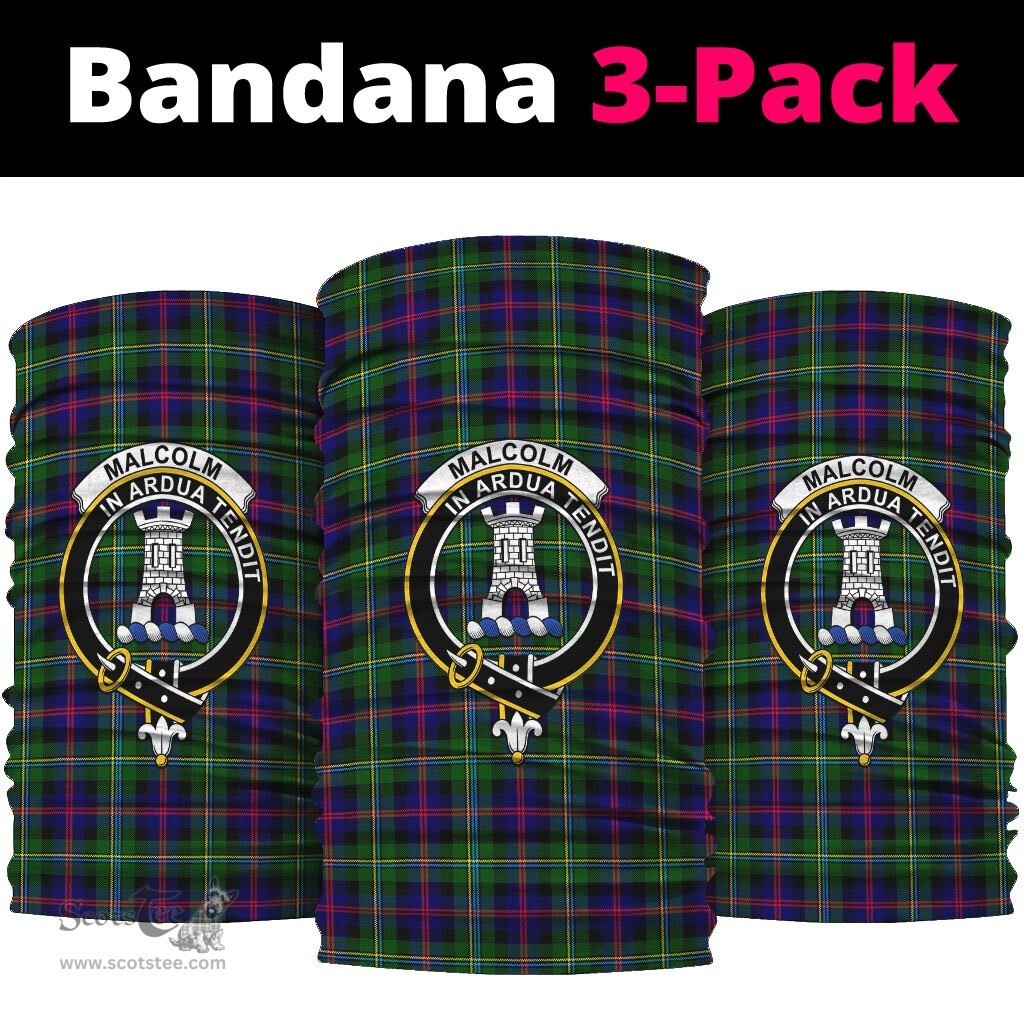 Scottish Malcolm Clan Family Crest Tartan Neck Gaiter, Tartan Bandana, Tartan Headband, Neck Warmer