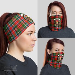 Scottish Stewart Royal Clan Family Crest Tartan Neck Gaiter, Tartan Bandana, Tartan Headband, Neck Warmer