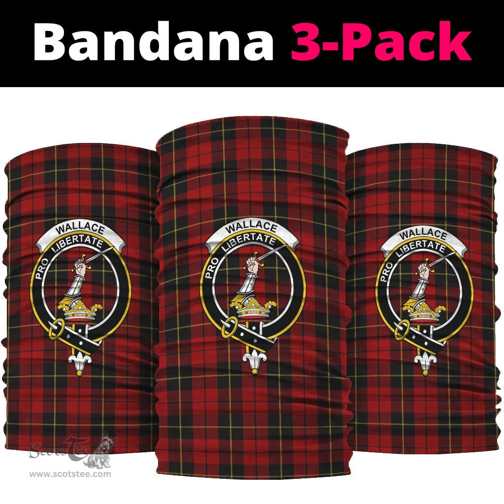 Scottish Wallace Clan Family Crest Tartan Neck Gaiter, Tartan Bandana, Tartan Headband, Neck Warmer