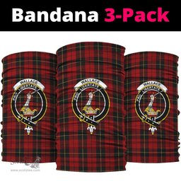 Scottish Wallace Clan Family Crest Tartan Neck Gaiter, Tartan Bandana, Tartan Headband, Neck Warmer