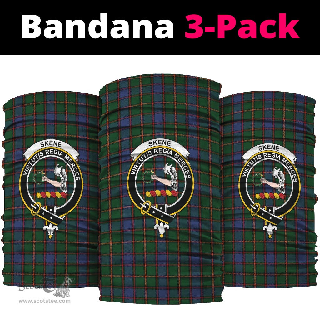 Scottish Skene Clan Family Crest Tartan Neck Gaiter, Tartan Bandana, Tartan Headband, Neck Warmer