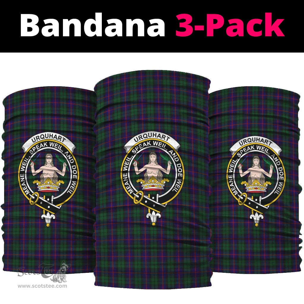Scottish Urquhart Clan Family Crest Tartan Neck Gaiter, Tartan Bandana, Tartan Headband, Neck Warmer