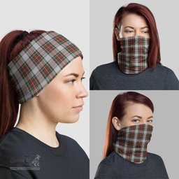 Scottish Stewart Dress Clan Tartan Neck Gaiter, Tartan Bandana, Tartan Headband, Neck Warmer