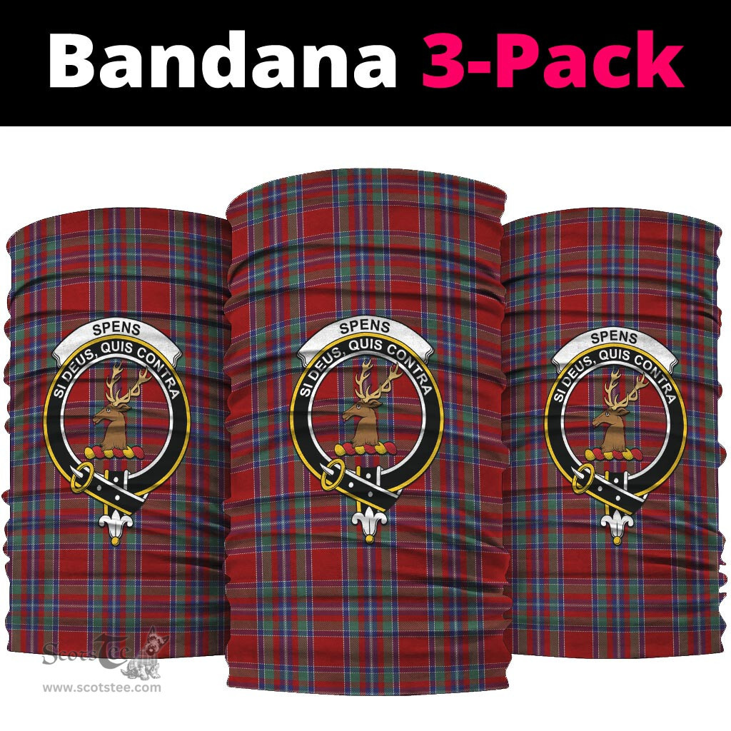 Scottish Spens Clan Family Crest Tartan Neck Gaiter, Tartan Bandana, Tartan Headband, Neck Warmer