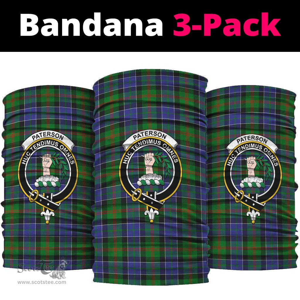 Scottish Paterson Clan Family Crest Tartan Neck Gaiter, Tartan Bandana, Tartan Headband, Neck Warmer