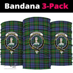 Scottish Paterson Clan Family Crest Tartan Neck Gaiter, Tartan Bandana, Tartan Headband, Neck Warmer