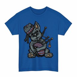 ScotsTee Shop Scottish Edinburgh District Clan Funny Tartan Day Scottish Terrier Bagpipe T-Shirt