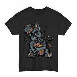 ScotsTee Shop Scottish Culloden Ancient Clan Funny Tartan Day Scottish Terrier Bagpipe T-Shirt
