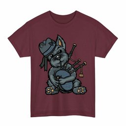 ScotsTee Shop Scottish Earl of St Andrews Clan Funny Tartan Day Scottish Terrier Bagpipe T-Shirt
