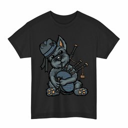 ScotsTee Shop Scottish Earl of St Andrews Clan Funny Tartan Day Scottish Terrier Bagpipe T-Shirt