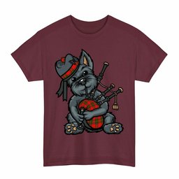ScotsTee Shop Scottish Crief District Clan Funny Tartan Day Scottish Terrier Bagpipe T-Shirt