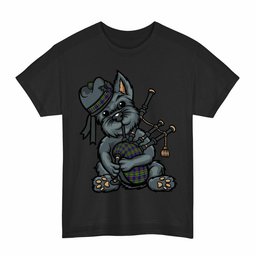 ScotsTee Shop Scottish Ayrshire District Clan Funny Tartan Day Scottish Terrier Bagpipe T-Shirt