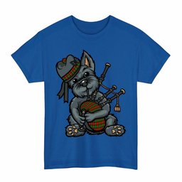 ScotsTee Shop Scottish Blackstock Clan Funny Tartan Day Scottish Terrier Bagpipe T-Shirt
