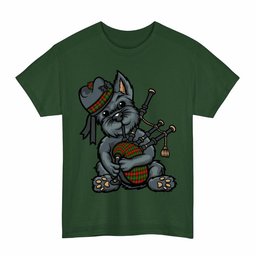 ScotsTee Shop Scottish Blackstock Clan Funny Tartan Day Scottish Terrier Bagpipe T-Shirt