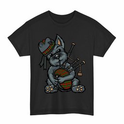 ScotsTee Shop Scottish Blackstock Clan Funny Tartan Day Scottish Terrier Bagpipe T-Shirt