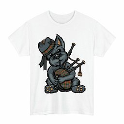 ScotsTee Shop Scottish Caledonia Ancient Clan Funny Tartan Day Scottish Terrier Bagpipe T-Shirt