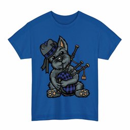 ScotsTee Shop Scottish Angus Modern Clan Funny Tartan Day Scottish Terrier Bagpipe T-Shirt