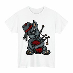 ScotsTee Shop Scottish Ettrick District Clan Funny Tartan Day Scottish Terrier Bagpipe T-Shirt