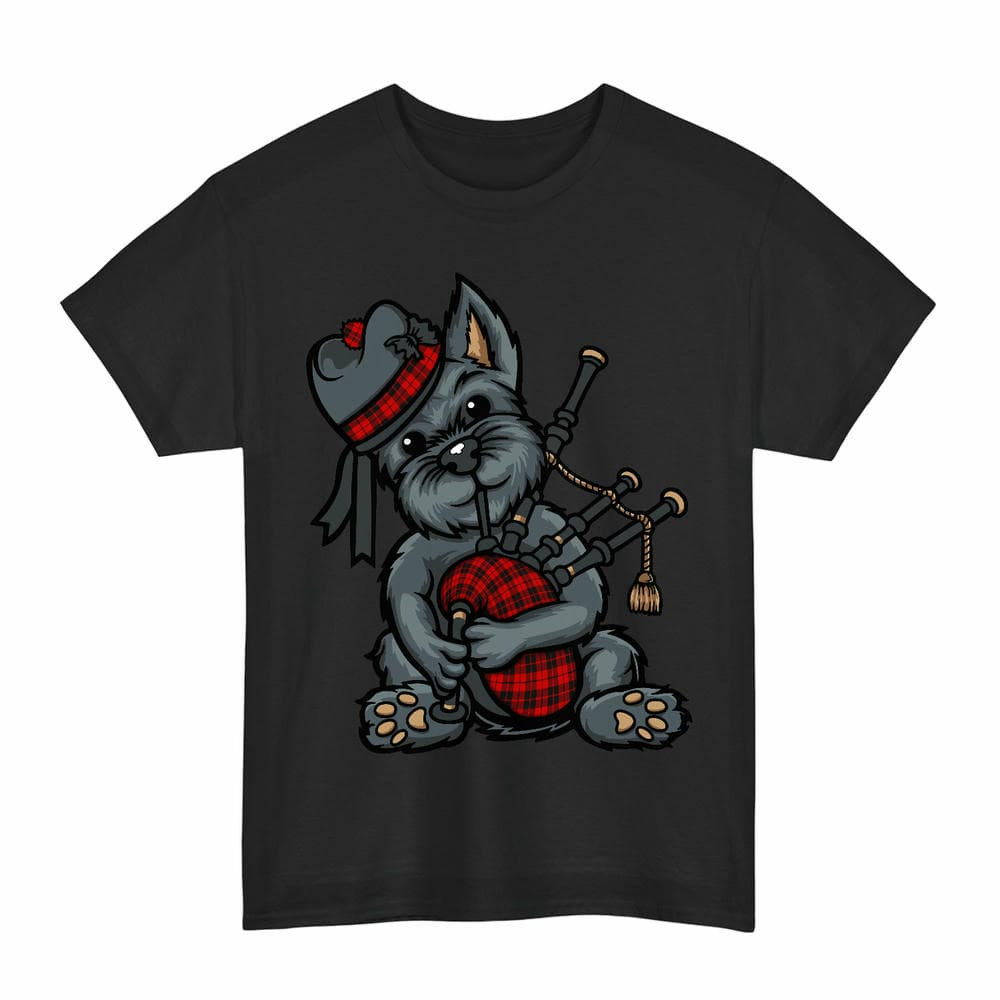 ScotsTee Shop Scottish Ettrick District Clan Funny Tartan Day Scottish Terrier Bagpipe T-Shirt