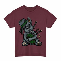 ScotsTee Shop Scottish Fife District Clan Funny Tartan Day Scottish Terrier Bagpipe T-Shirt