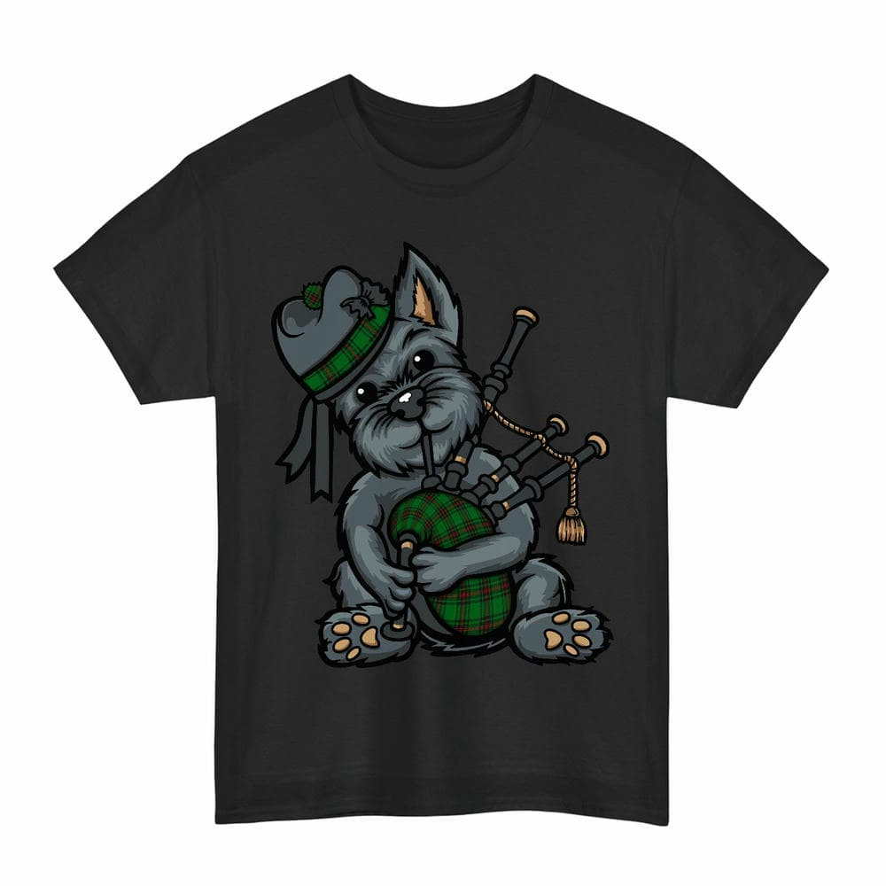 ScotsTee Shop Scottish Fife District Clan Funny Tartan Day Scottish Terrier Bagpipe T-Shirt