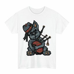 ScotsTee Shop Scottish Dalziel Modern Clan Funny Tartan Day Scottish Terrier Bagpipe T-Shirt