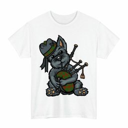 ScotsTee Shop Scottish Fulton Clan Funny Tartan Day Scottish Terrier Bagpipe T-Shirt