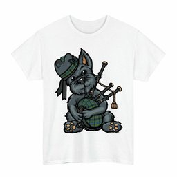 ScotsTee Shop Scottish Gillies Ancient Clan Funny Tartan Day Scottish Terrier Bagpipe T-Shirt