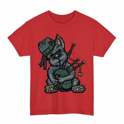 ScotsTee Shop Scottish Gillies Ancient Clan Funny Tartan Day Scottish Terrier Bagpipe T-Shirt
