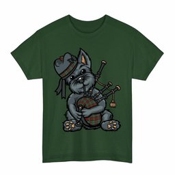ScotsTee Shop Scottish MacDiarmid Modern Clan Funny Tartan Day Scottish Terrier Bagpipe T-Shirt