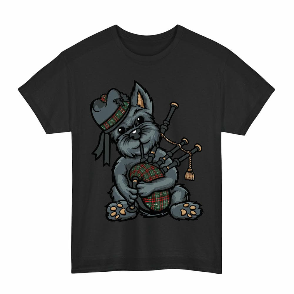 ScotsTee Shop Scottish MacDiarmid Modern Clan Funny Tartan Day Scottish Terrier Bagpipe T-Shirt