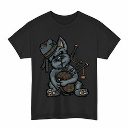 ScotsTee Shop Scottish MacDiarmid Modern Clan Funny Tartan Day Scottish Terrier Bagpipe T-Shirt