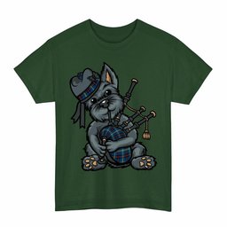 ScotsTee Shop Scottish Grewar Clan Funny Tartan Day Scottish Terrier Bagpipe T-Shirt