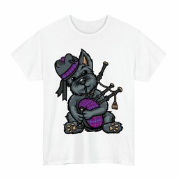 ScotsTee Shop Scottish Jackson Clan Funny Tartan Day Scottish Terrier Bagpipe T-Shirt
