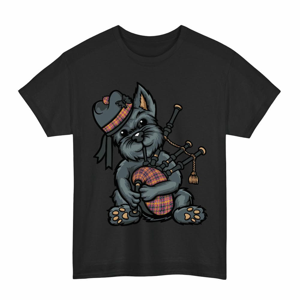 ScotsTee Shop Scottish Jacobite Clan Funny Tartan Day Scottish Terrier Bagpipe T-Shirt