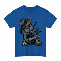 ScotsTee Shop Scottish MacEwen Modern Clan Funny Tartan Day Scottish Terrier Bagpipe T-Shirt