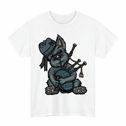 ScotsTee Shop Scottish MacTaggart Ancient Clan Funny Tartan Day Scottish Terrier Bagpipe T-Shirt